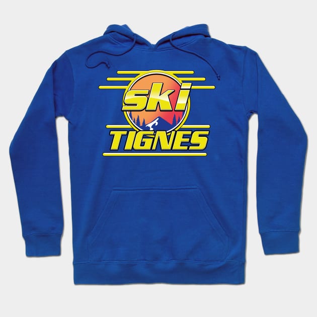 Tignes ski logo Hoodie by nickemporium1